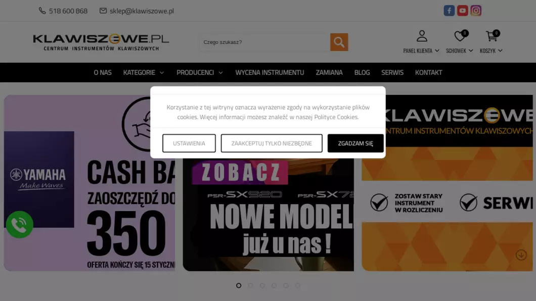Sklep muzyczny Klawiszowe - podgląd